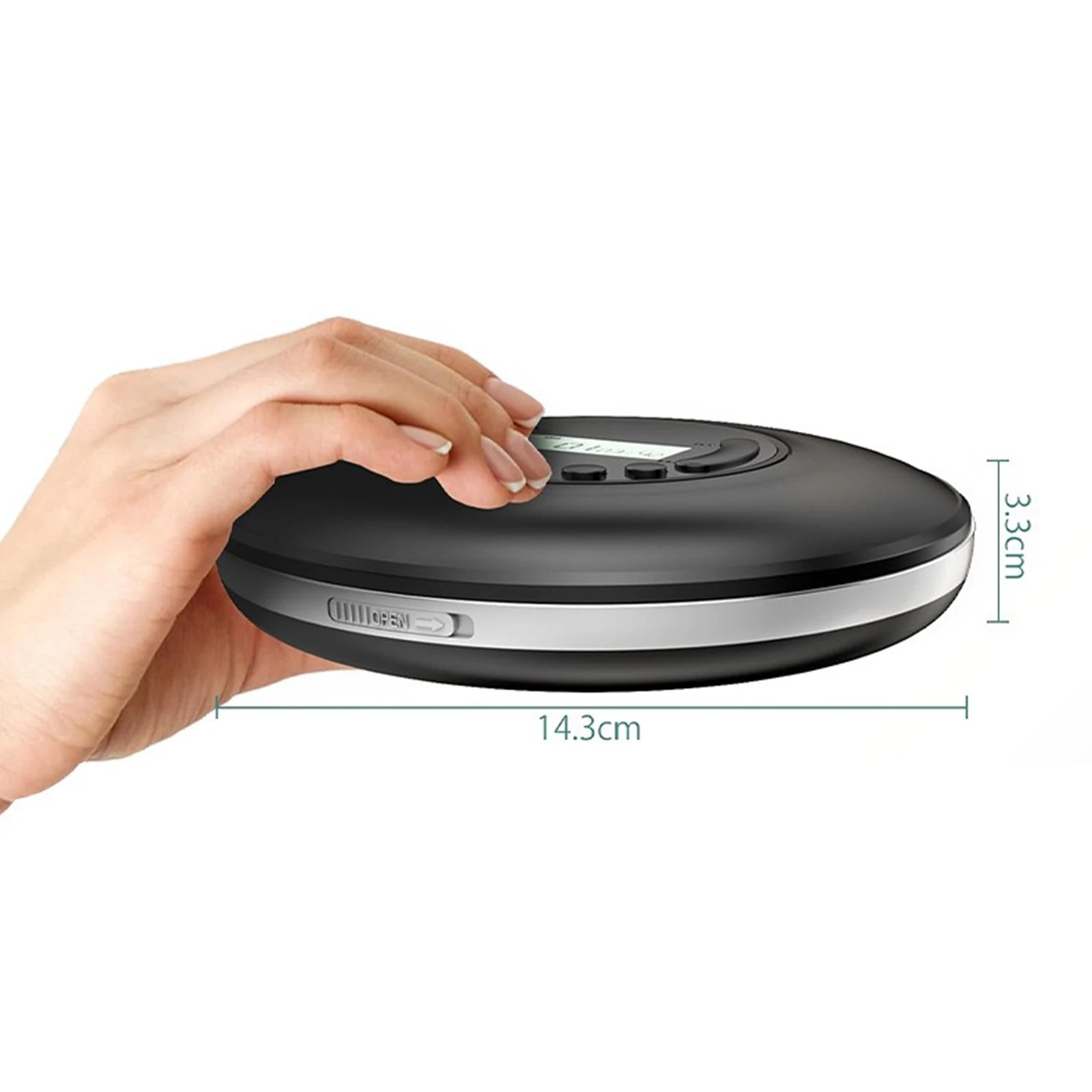 Portable CD Player MP3 Music Player A-B Repeat Function with LCD Display Personal CD for Home Travel