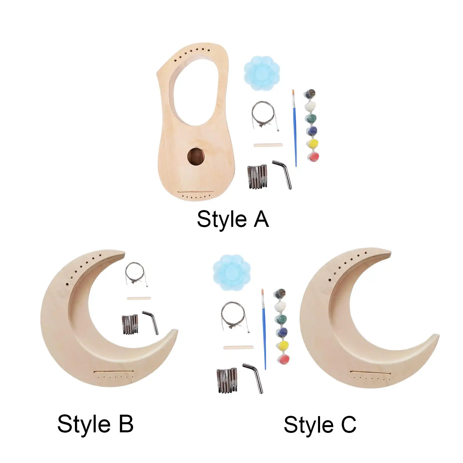 Harp 7 String DIY Set String Lyre Harp for Exercise Concentration Education