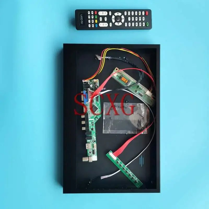 Scheda Driver Analogica Tv + Custodia In Metallo Fit Muslimatexmuslimex Kit 1-Ccfl 1280*800 Lvds 20 Pin Vga Hdmi Compatibile Av 12.1"