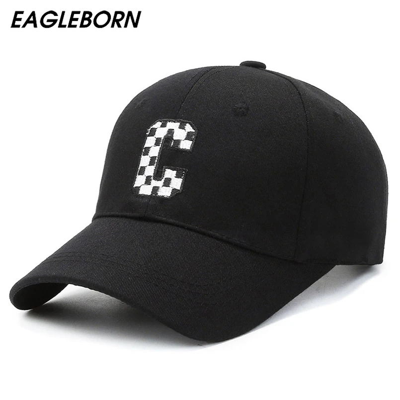 

New Fashion C Letter Baseball Cap Embroidered C Mosaic Solid Team Trend Hat Women Baseball Cap Street Rapper Hat Men Brand Hat
