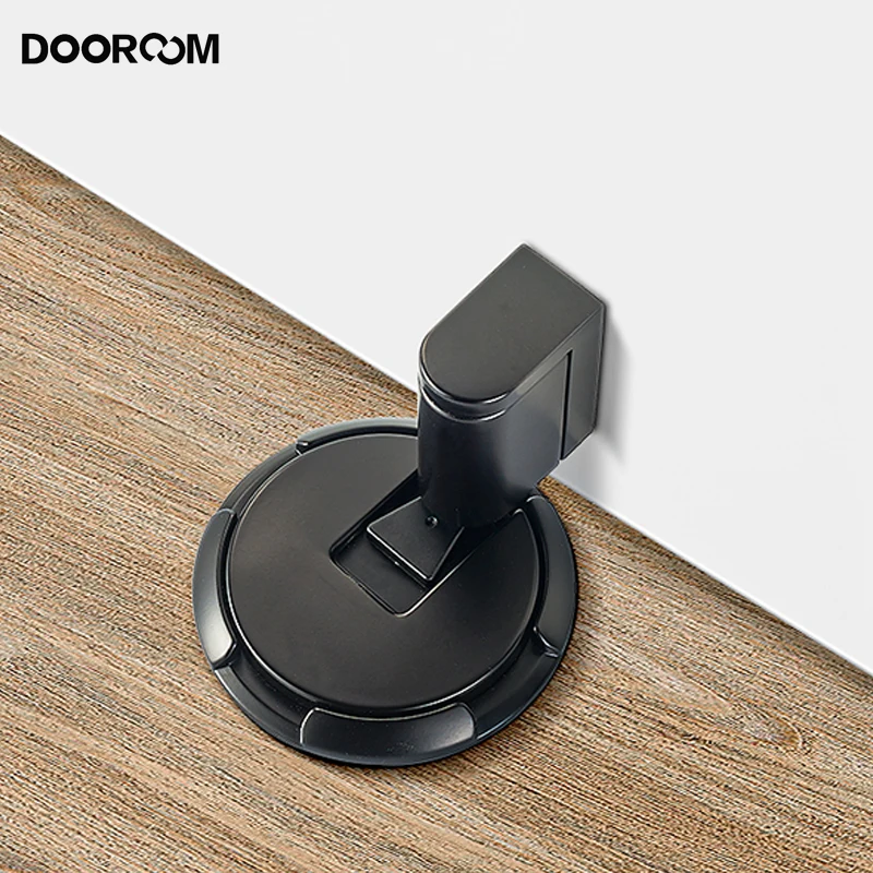 DOOROOM ใหม่ Windproof ประตูในร่ม Heavy Duty ชั้นหยุดเก็บประตูเปิด Mechanical NoDrilling ประตูพร้อมสกรู 1