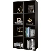 8-Cube Storage Shelf Bookcase - Modern TV Stand Up To 55 Inchs for Home and Office, Wooden 4-Tier Floor Standing Open Bookshelf 2