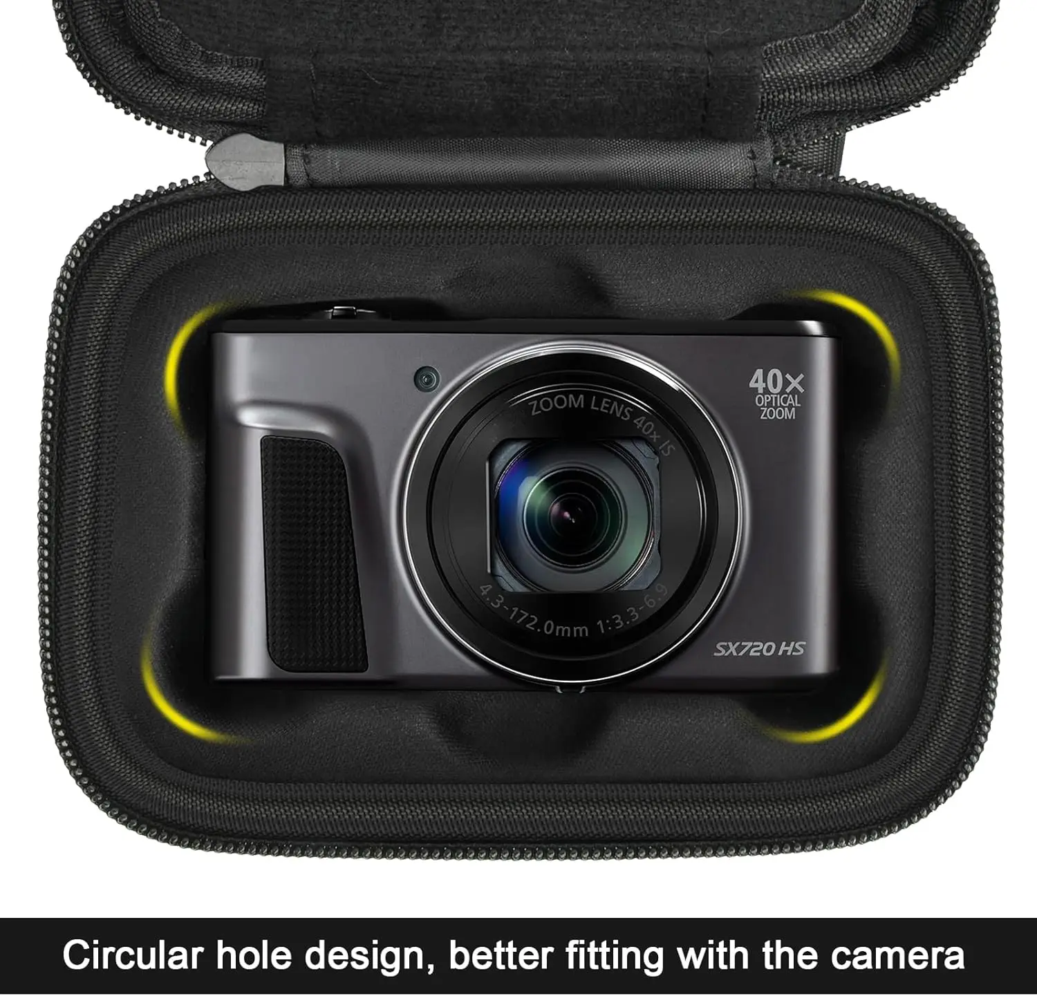 Camera Bag for Canon PowerShot SX740/ SX720/G7X Mark II/G7X Mark III Digital Camera (Case only) Padded Interior