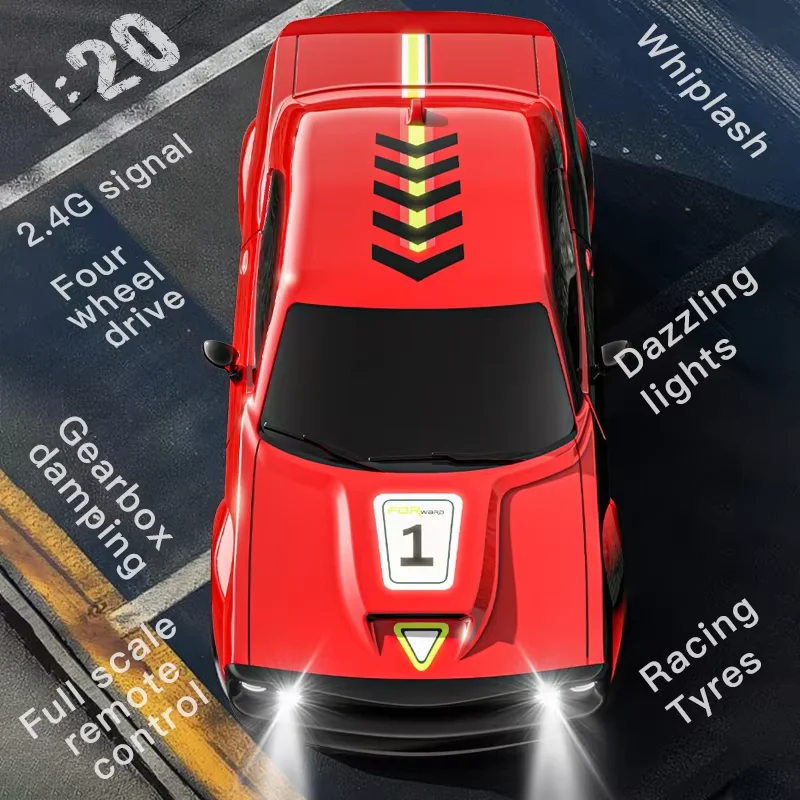 KF27 Children's Remote Control Racing Toy 2.4G High Speed Remote Control Drift Car 1:20 Four-Wheel Drive Children's Toy Car Gift 5