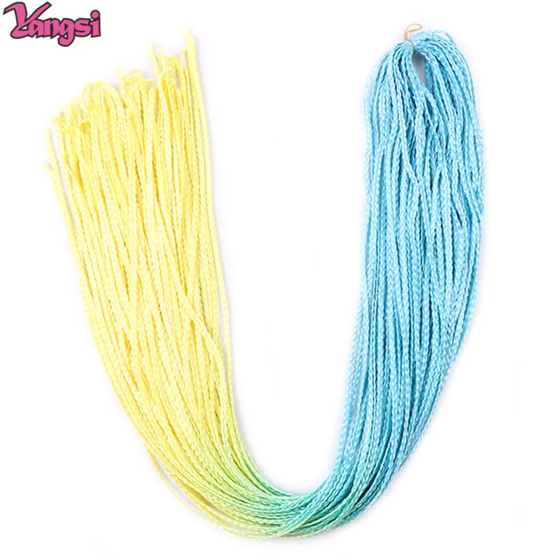 Full Star Synthetic Zizi Braiding Thin Box Braids Crochet Hair Extension Ombre Colorful Box Zizi Crochet Braiding Hair For Women