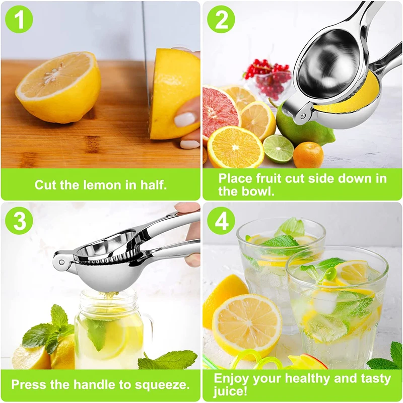 Premium Heavy Duty Zinc Alloy Citrus Juicer – Manual Hand Press Lemon Squeezer