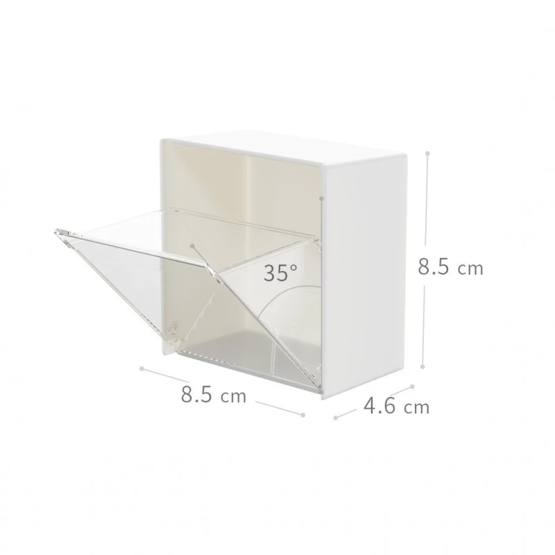 Wall Mounted Cotton Pad Storage Boxes Dustproof Waterproof Bathroom Organizer For Cotton Swabs Makeup Cosmetics Jewelry Holder 6