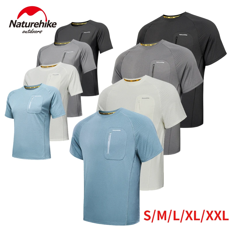 Naturehike Quick Drying T-shirts Short Sleeves Summer Sports UPF 50+ Fit Swimming Outdoor Camping Breathable Soft GYM Clothes