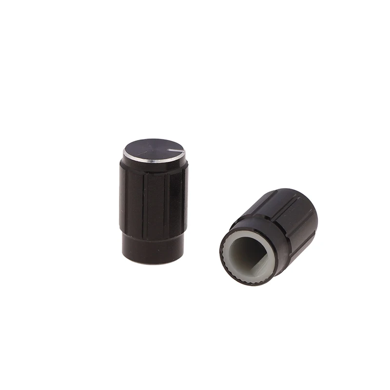 1PCS 10*16MM Aluminum Alloy Black Silver Audio Intercom Knob D Axis Flower Shaft Potentiometer Encoder Cap Hole