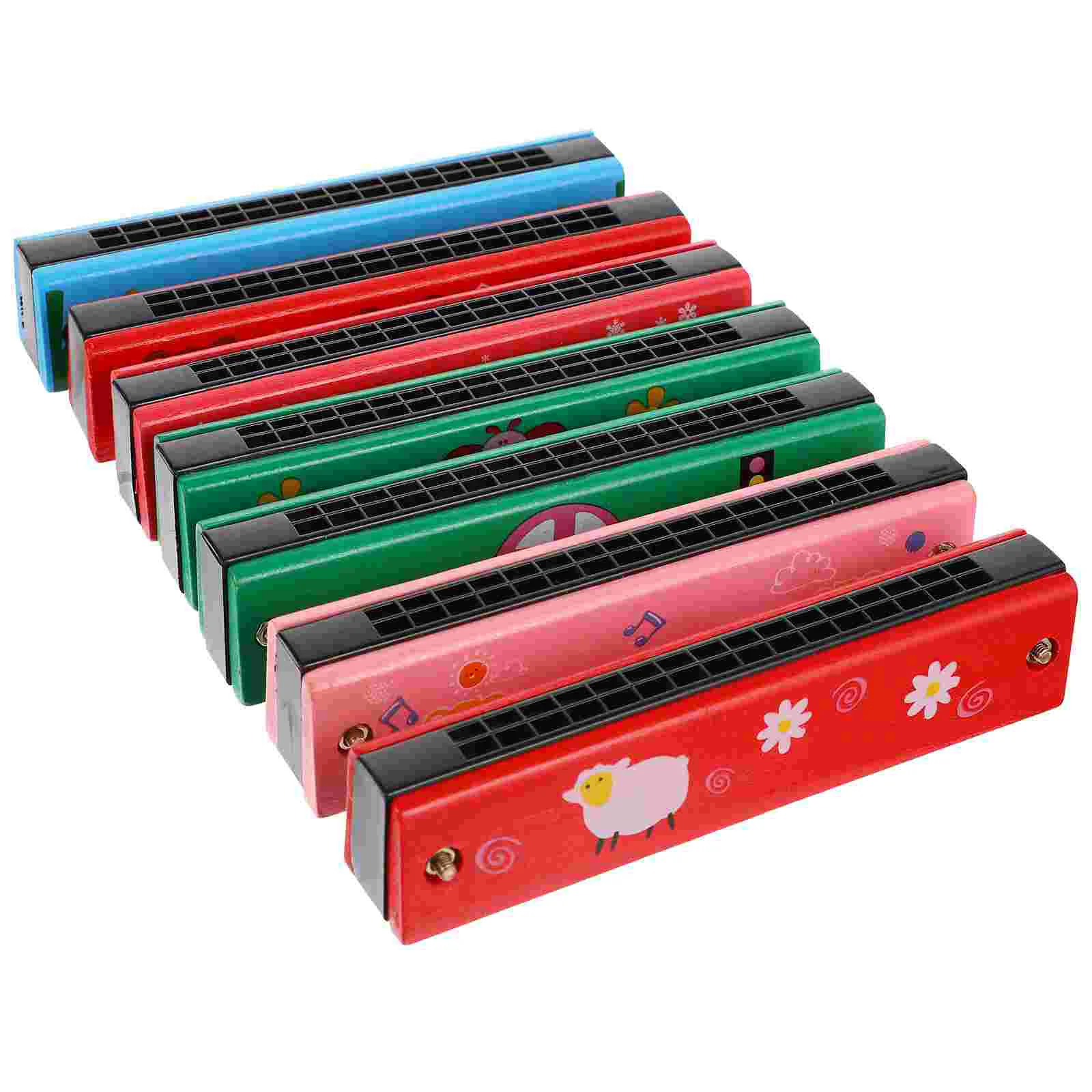 

7 Pcs Musical Instruments Toys Learners Harmonica For Beginner 24 Holes for Beginner Kids Child