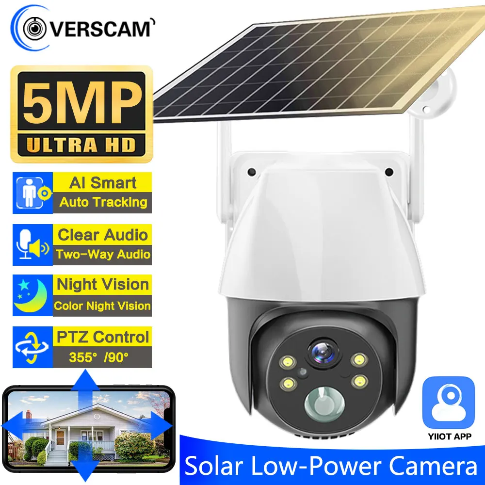 5MP 2.4Ghz YI IOT Solar Wireless Security Camera IP66 Color Night Vision Two Way Audio PIR Rechargeable Battery Solar PTZ Camera irbis tw102 10 1 2 in 1 color atom z3735f 10 1 lcd 800 1280 ips 2 32gb usb a 0 3mp 2 0mp 5000mha battery ce charger soft kb