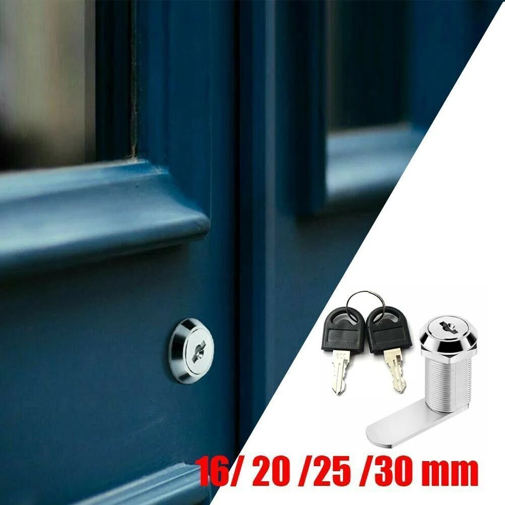 Gabinete Lock Mail Box Locker, Cam Lock, Porta do armário, Tongue Lock, 2 Key, Home Improvement, Hardware Móveis, Zinc Alloy