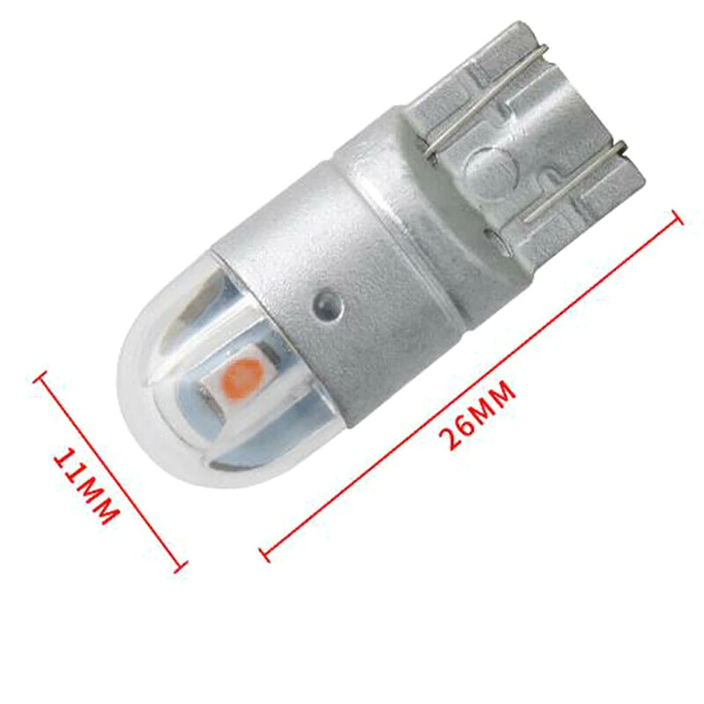 T10 2SMD 3030 W5W 194 168 LED Reading License Plate Light Side Lamp DRL Amber Universal Car Lighting Accessories 1x