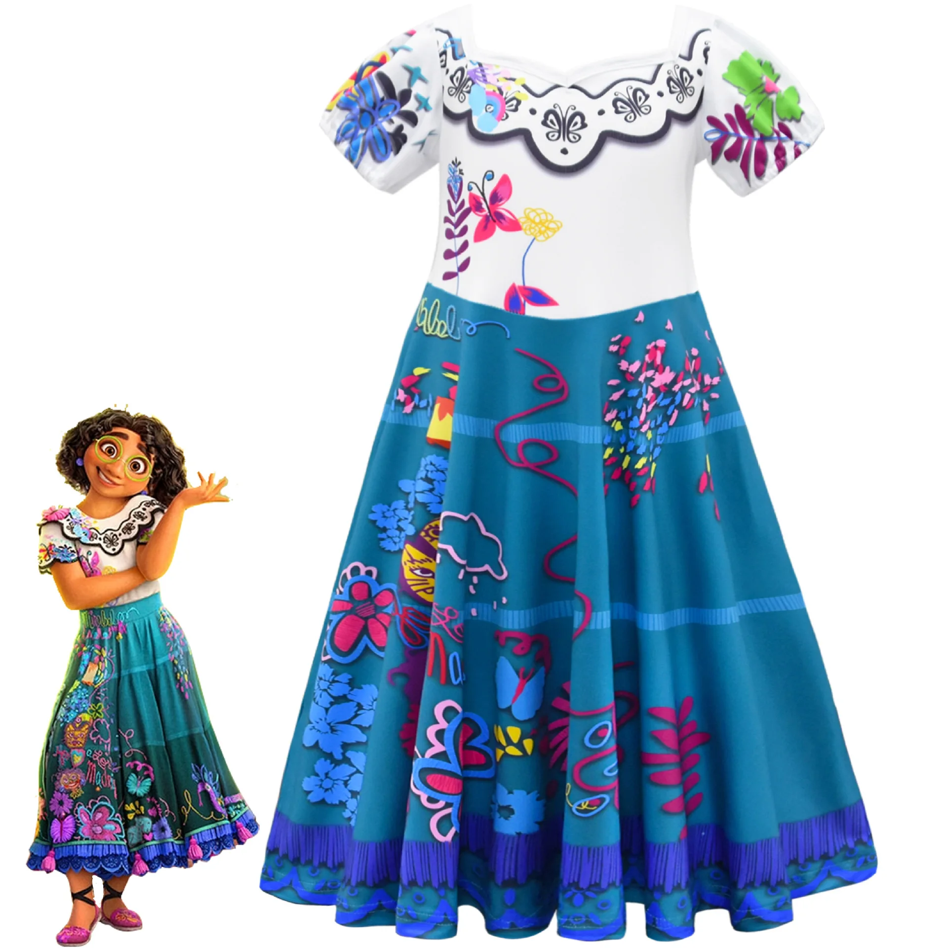 Vestido Moana adulta azul Temático Infantil 1 a 8 anos - IS STORE