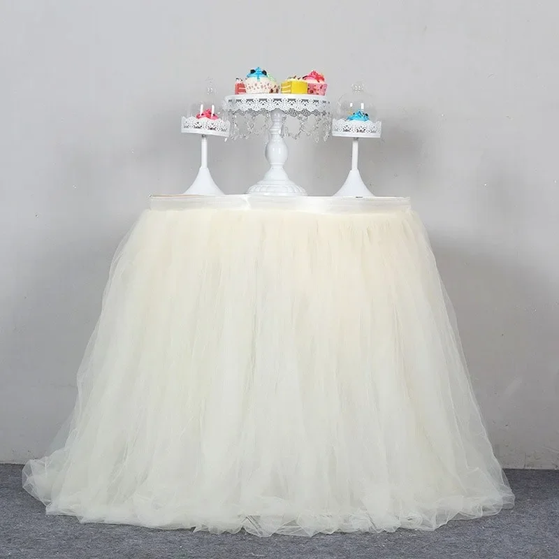 Pink Table Skirts Birthday Tulle Table Skirting Wedding Party Tutu TableSkirt Baby Shower Gender Reveal Unicorn Party Home Decor