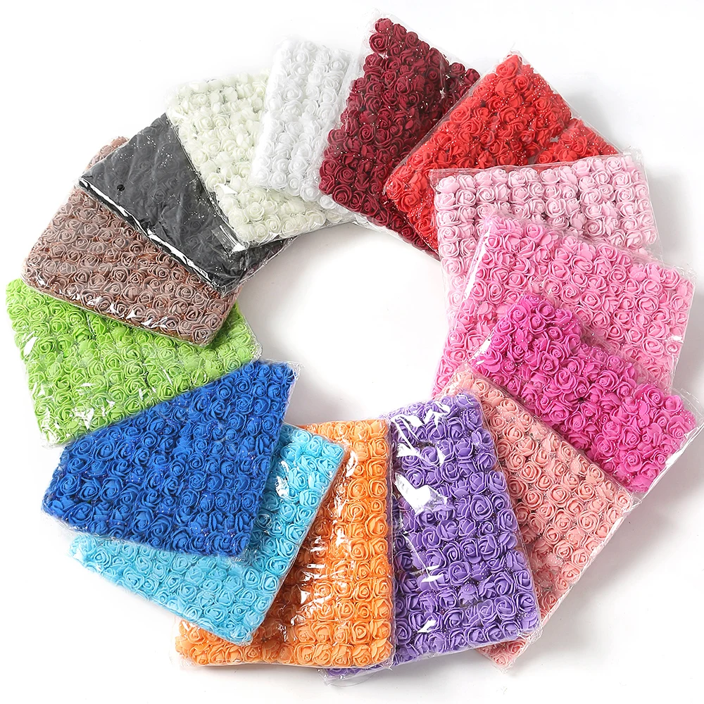 HEOUCH 144 Pièces Fleurs Artificielles, Rose Artificielle En Mousse