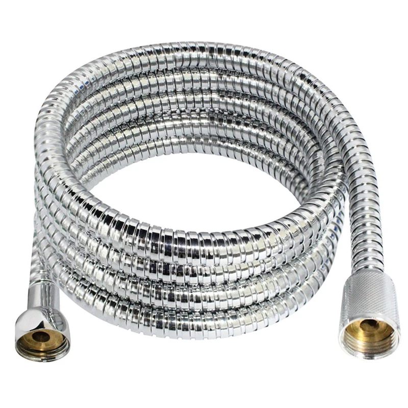 Flexible Stainless Steel Shower Hose Tube Bathroom Water Hose Extension Plumbing Pipe