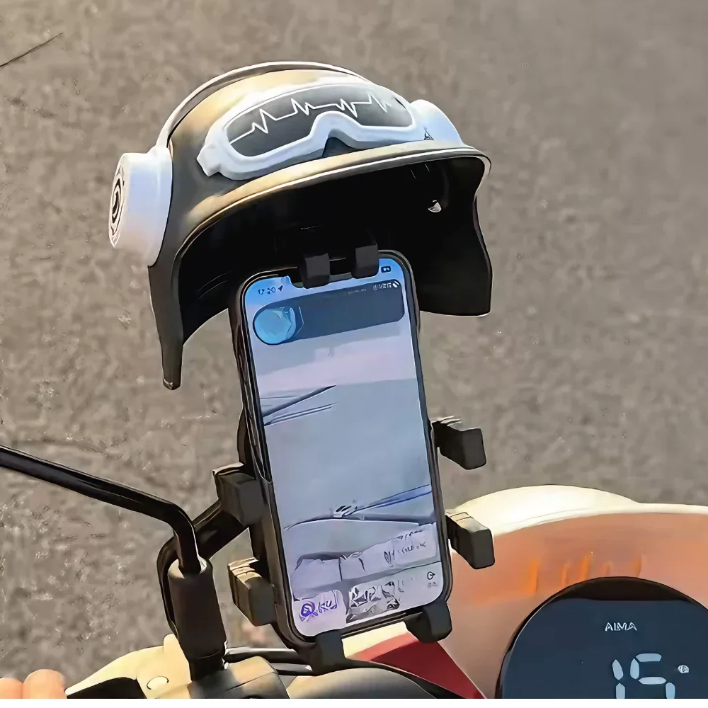 Supporto per telefono cellulare per casco piccolo per moto