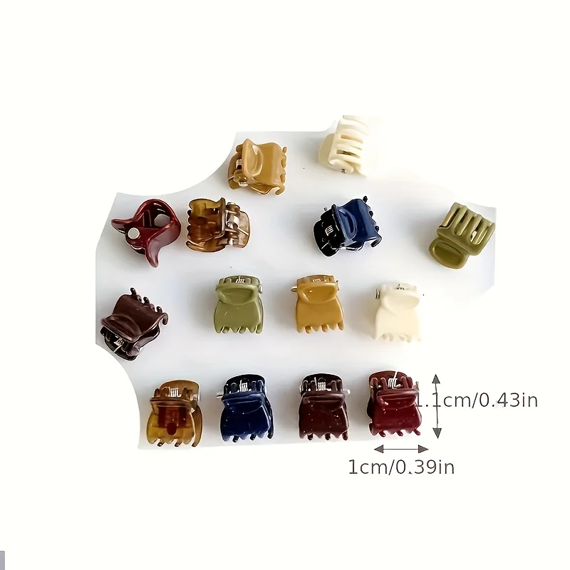 50/100 Stück Mini-Klauenklammern, Kunststoffmaterial, niedlich, seitliche Haarspangen für Kinder, Alltagsoutfit, Haarnadel-Set – Detail 1