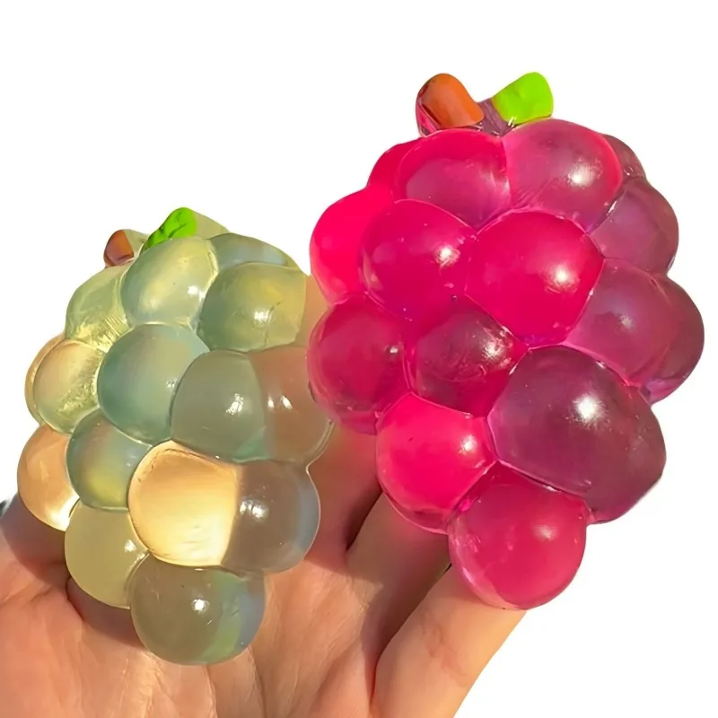 Cozy Squishy Handmade Grape Squeeze Simulated Fruit Stress Relief Slow Rebound Sensory Fidget Toy For Anxiety And Focus_voghion.com