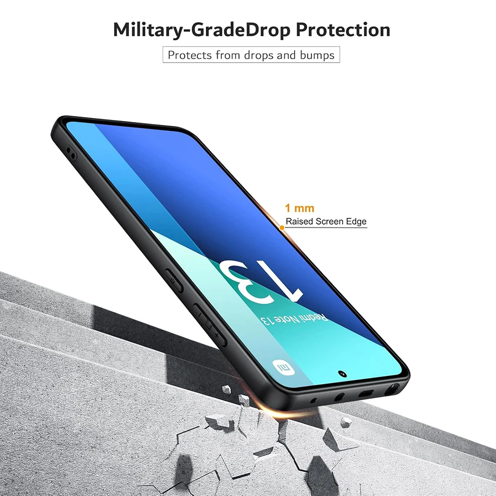 Coque souple en silicone mat de luxe pour Xiaomi Redmi Note 13 12 11 11S Pro Plus Pro+ 13C 12C 10C 5G 4G Coque arrière souple ultra fine_voghion.com