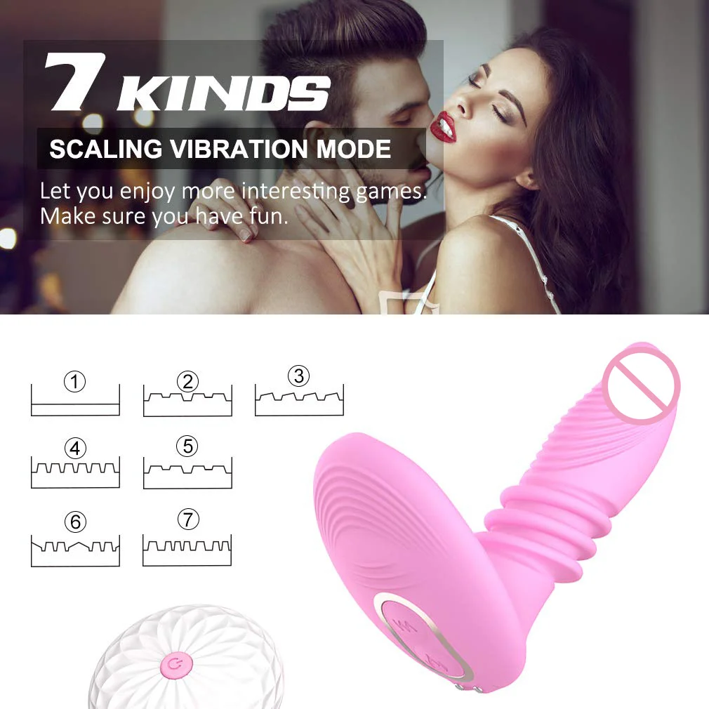 Remote Heating Dildo Vibrator And Telescopic G-spot Panties_voghion.com