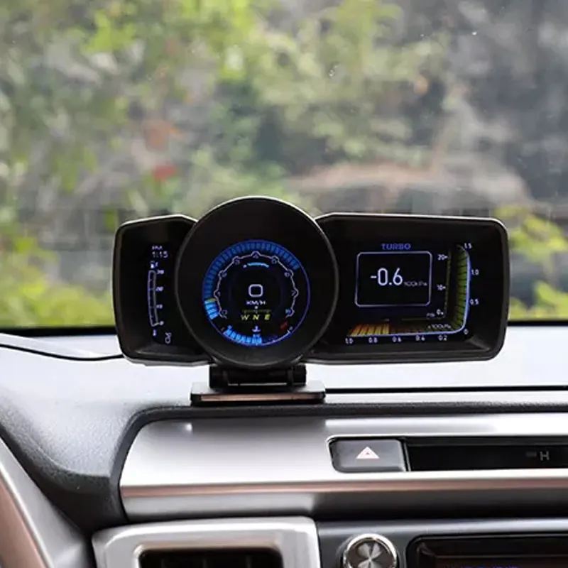 Car HUD Multi-Function Dashboard Head Up Display OBD2+GPS Smart Speedometer Auto Gauge Alarm System Turbo Boost.A600 AP-7