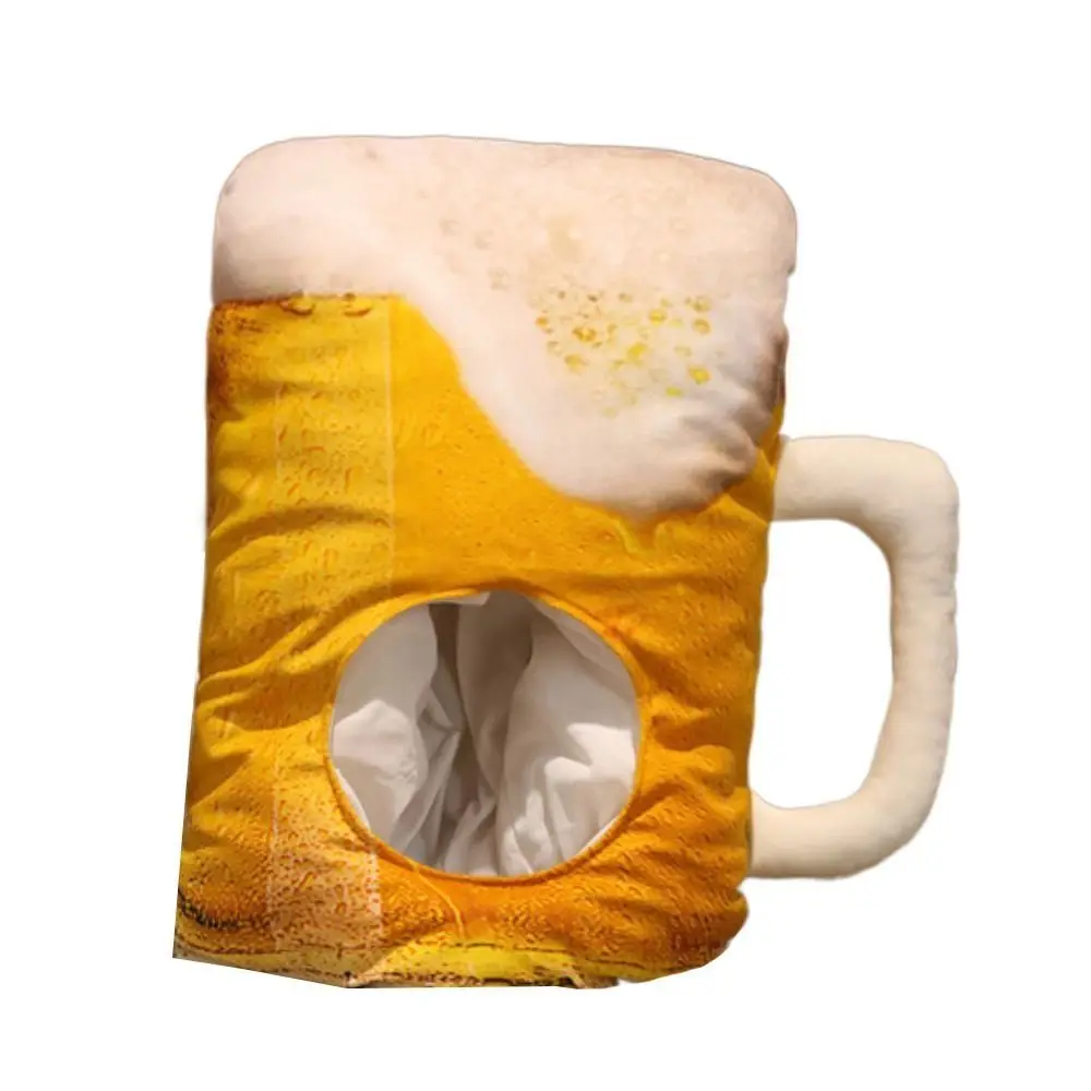 Kawaii Plush Funny Beer Hat Soft Photo Props Cute Beer Hat Novelty Plush Cap Birthday