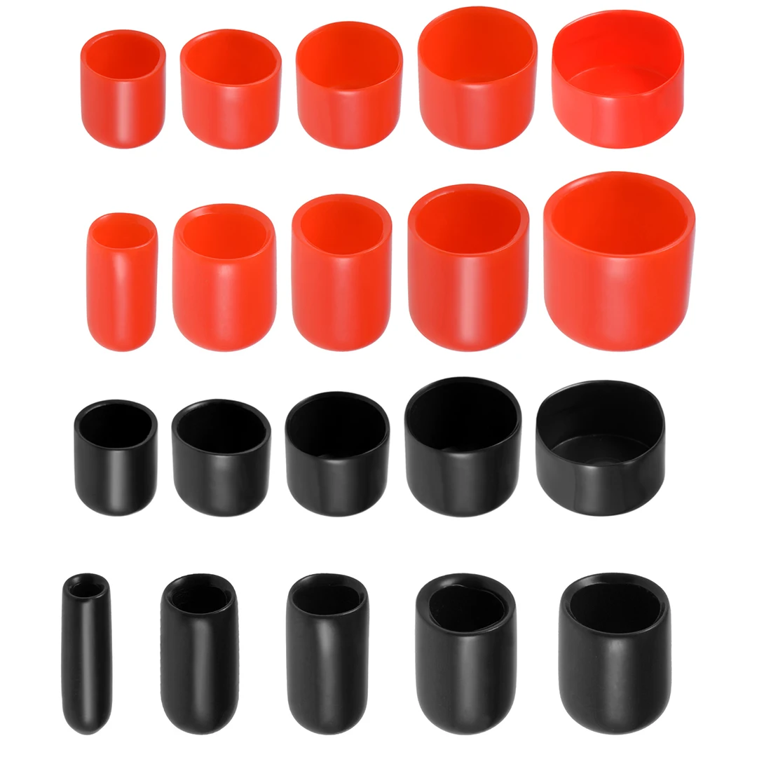 152025pcs1028mmRubberEndCap2030mmHeightVinylRoundEndCaps