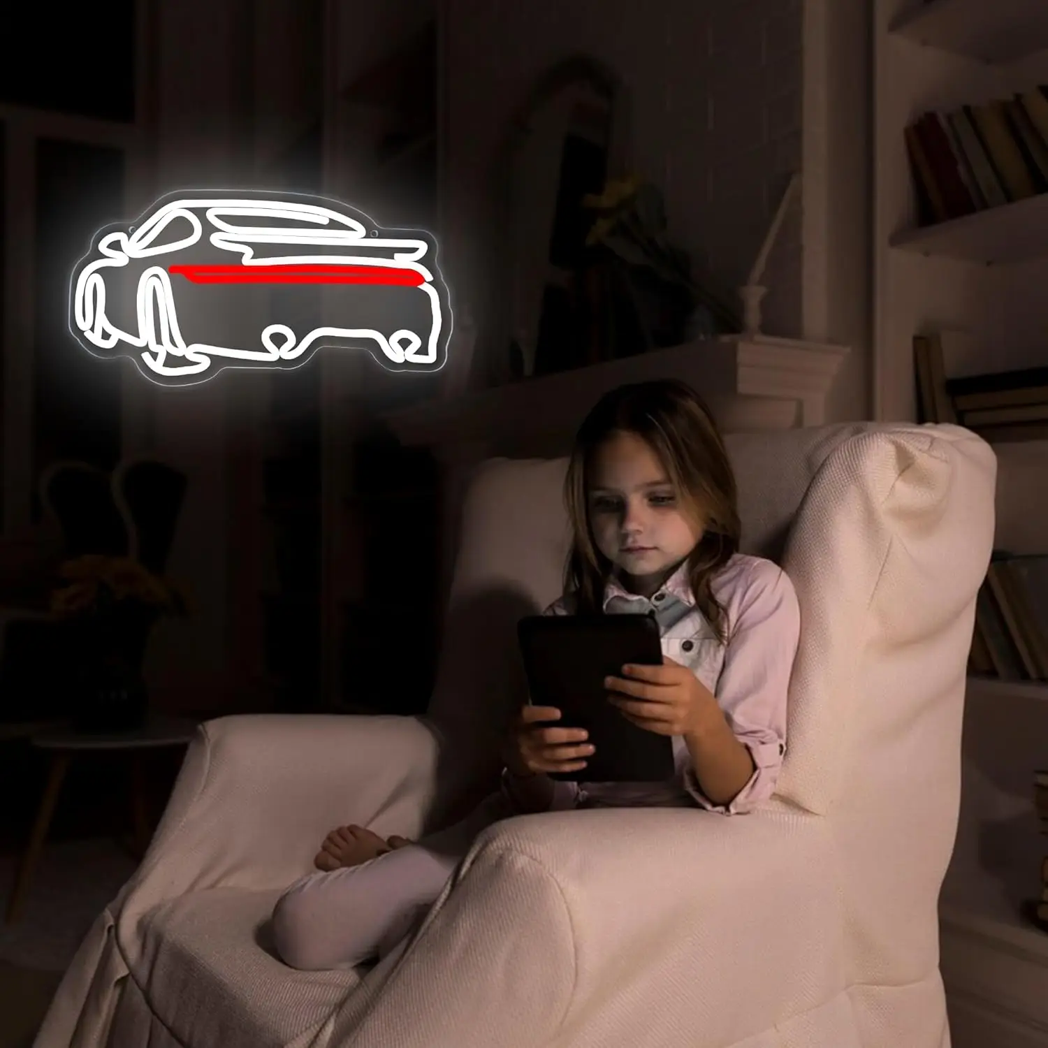 スポーツカー USB 電源 Led ネオンサイン調光可能なネオンライト壁の