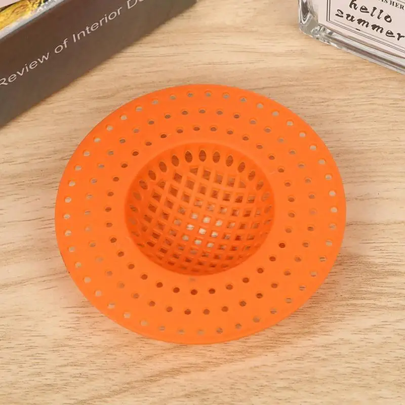 10cm 주방 싱크대 필터 하수구 막힘 방지 음식물 쓰레기 거름망 머리카락 잔여물 제거기 물막이 마개 욕실용품 4개