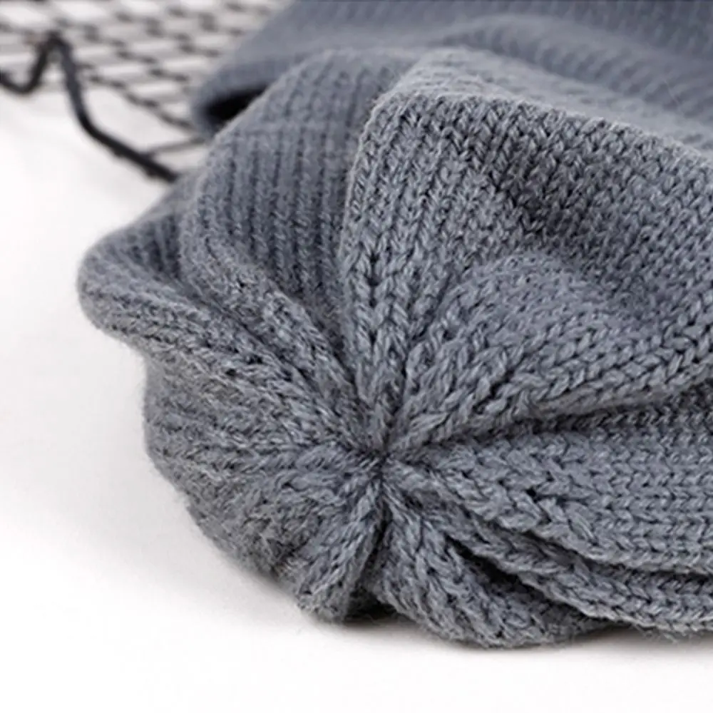 Fashion Warm Knitted Hat Coldproof Windproof Bonnet Caps Versatile Beanies for Women Men