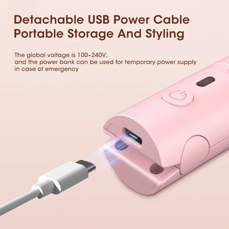 2 In 1 Mini Hair Straightener Curler Comb Anti-Scald Hot Comb Brush USB Rechargeable Hair Straightener Brush Styling Tools For hair straightener,hair straightener brush,hair straightener comb
