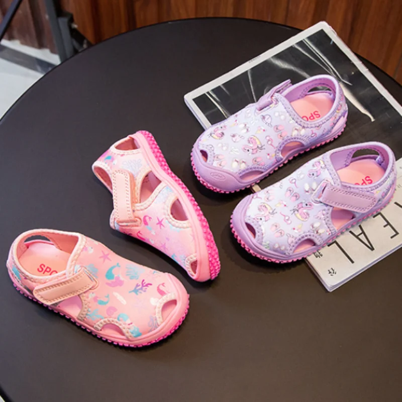 Kids Shoes Summer New Breathable Hollow Out Girls Shoes Beach Sandals Indoor Baby Toddler Soft Sole Non-slip Casual Shoes 크록스 6