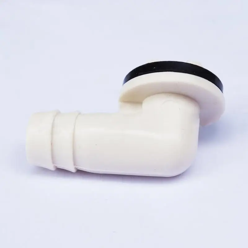 15mm Air Conditioner External Unit Drain Hose Connector Elbow with Rubber Ring for LG/Media/Haier/Kelon/Gree AC Units