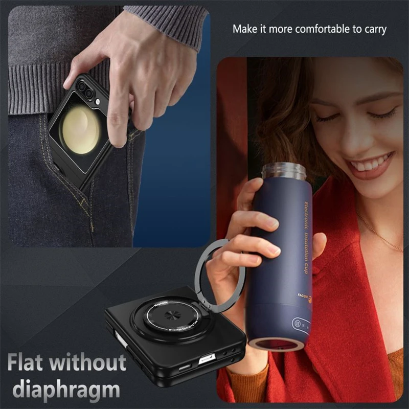 Magnetic Ring Kickstand Case with 360° Rotation and Holder Compatibility