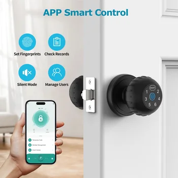 Viladepot Smart Lock Fingerprint Door Lock App Control Passcode Unlock Electronic Touchscreen Keypad Indoor 5