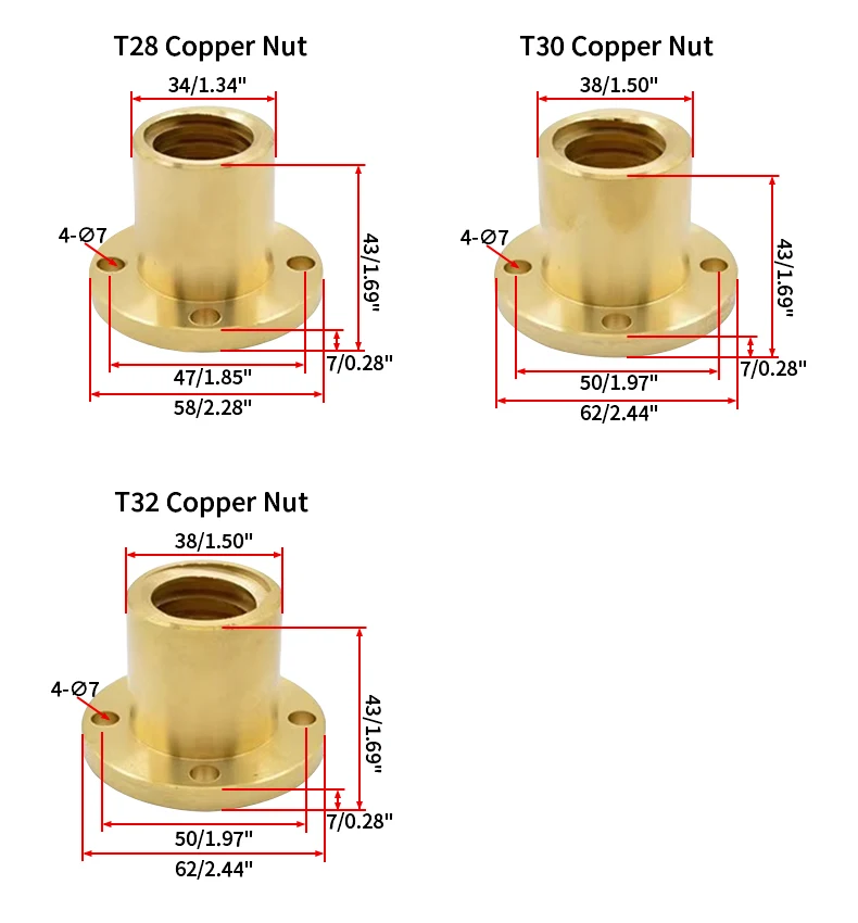 T12 Trapezschraube mit Mutter, Blei 2 mm, 3 mm, 4 mm, 8 mm, Länge der Graviermaschinenteile 100 200 300 400 500 700 800 900 1000 1200 mm – Detail 22