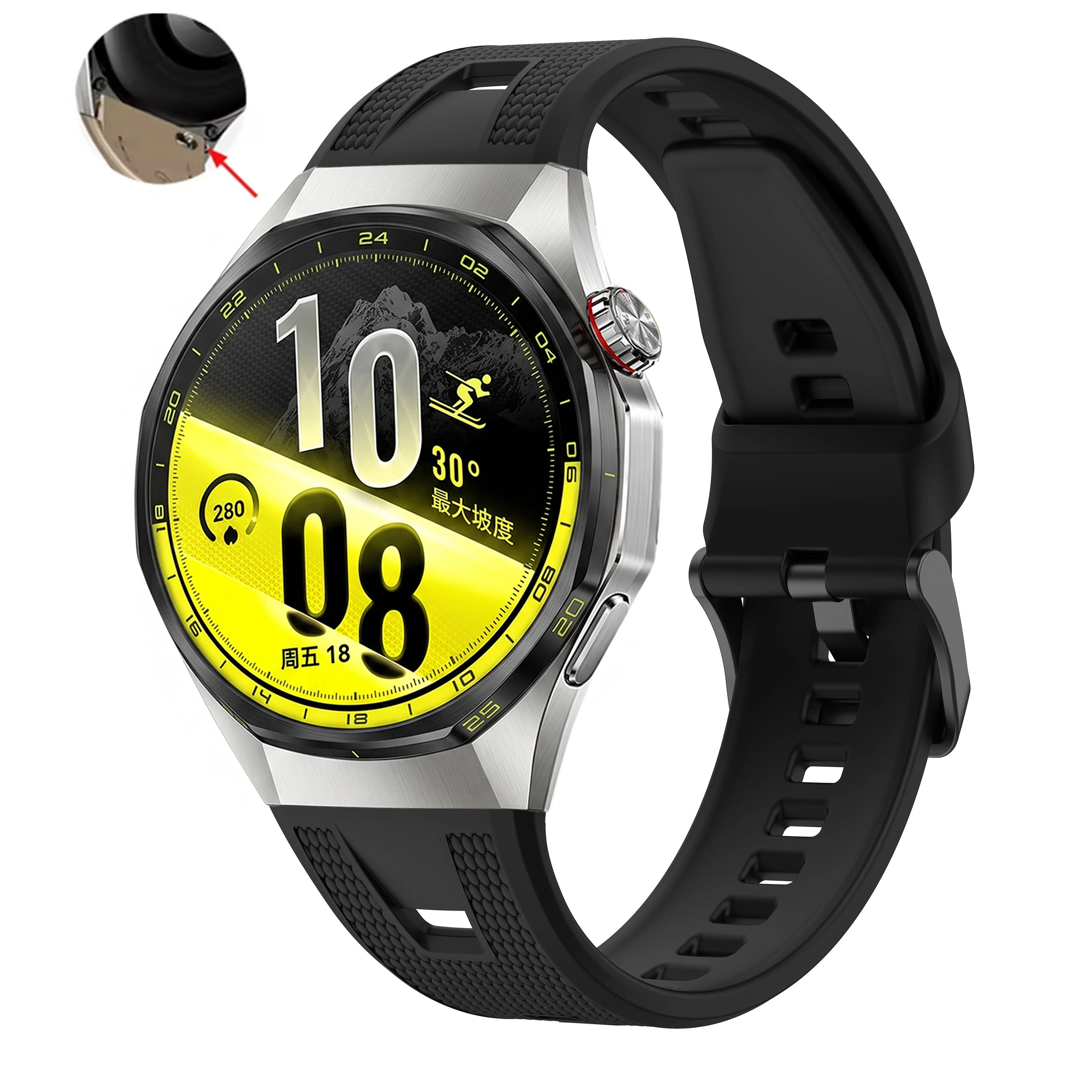 High-Performance Silicone Breathable Sports Strap Bracelet, No Gaps