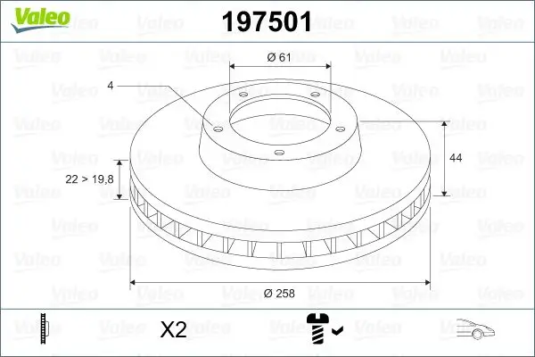 197501 Per Dieci Brake Mirror (Disc) Clio Iv Symbol Ii Logan Ii Logan Ii Ii Ii Sandero/Dci/1,5Dci/(4)