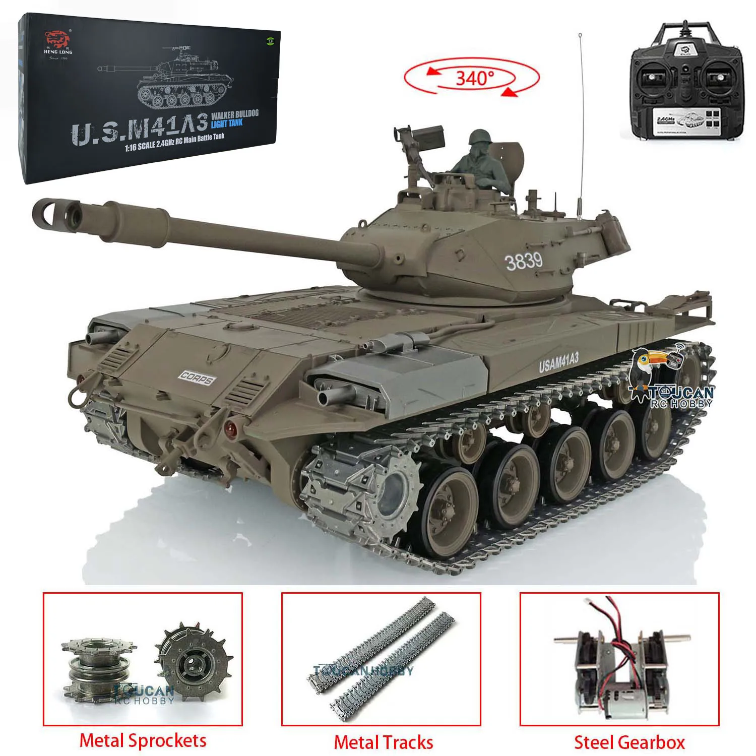 Ferthor Fun Heng Long 1/16 Scale RC Tanks,Remote Control US