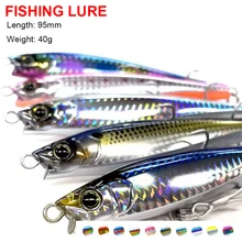 

95mm 40g Winter Minnow Sinking Fishing Lure Hard Plastic Trout Lure Artificial Bait Pesca Fishing For Pike Bass Accessories
