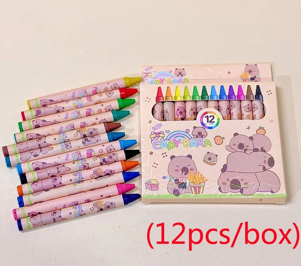 12 Pastelli Colorati Cartoon Capibara