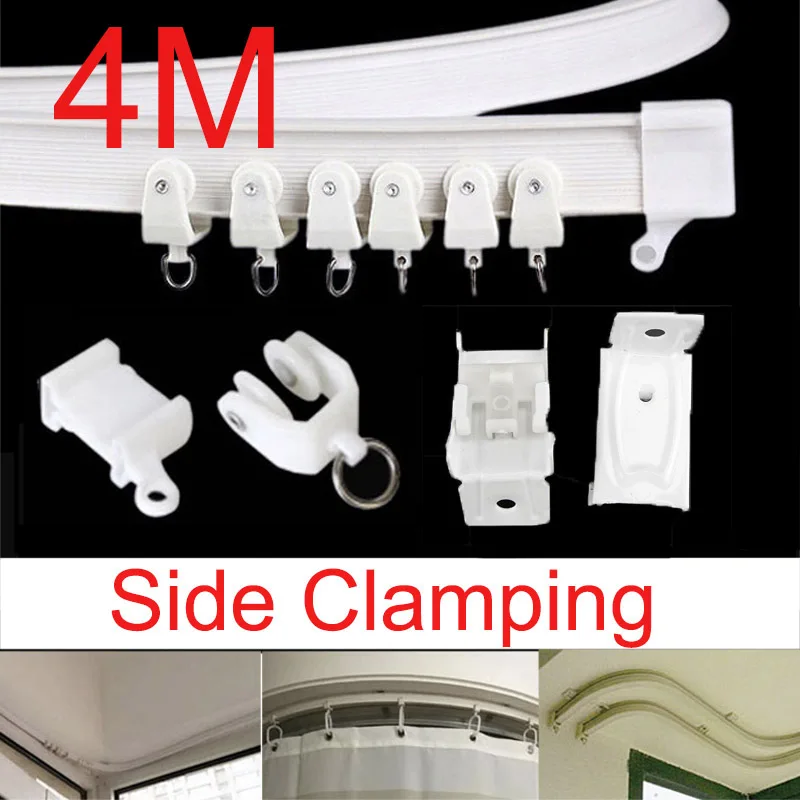 1.2M 1.5M 2.4M set Flexible PVC Curtain Track Rail Straight Ceiling top side
