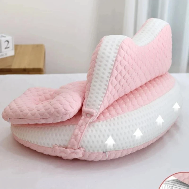 Solid Color Splicing Baby Nursing Pillow Multifunction Pregnant Mother Waist Protect Pillow Newborn Soft Breathable Sleep