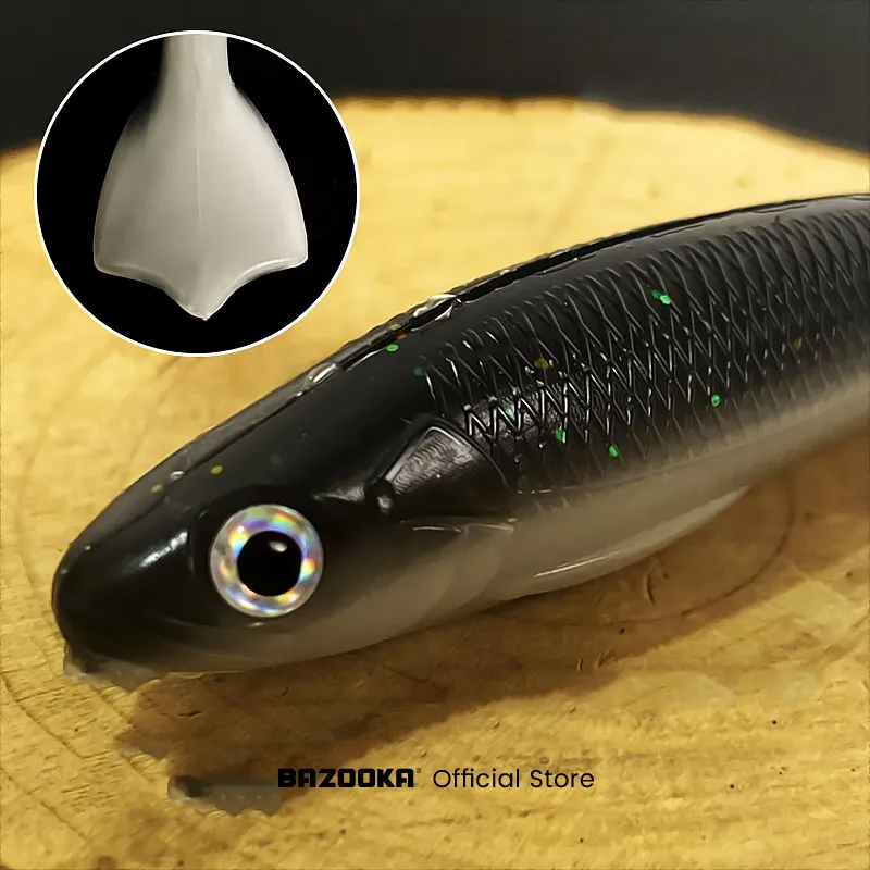 Spinpoler-Leurre de pêche en forme de ver souple, appât Élen silicone avec queue en T, 12cm  18