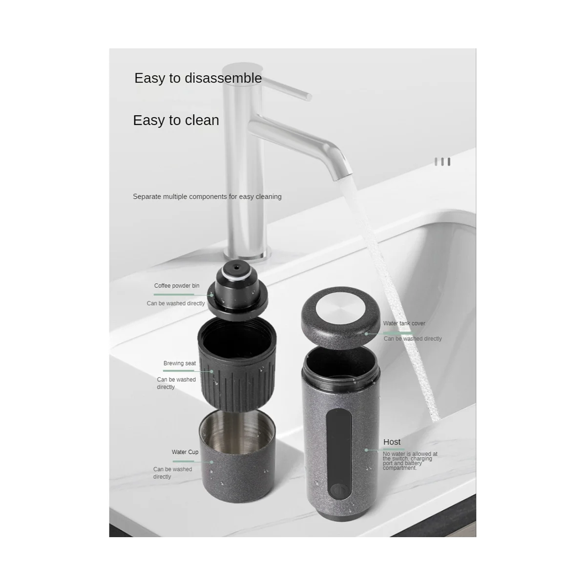 Macchina Da Caffè Elettrica Portatile Per Auto E Casa Macchina Per Caffè Espresso Capsule Caffè In Polvere Campeggio Da Viaggio A Doppio Uso-B