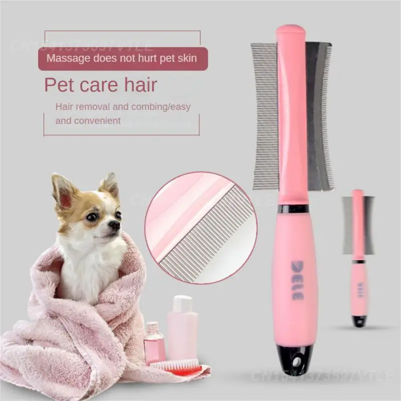 

Щетка для вычесывания шерсти домашних животных, длинный маленький универсальный инструмент для вычесывания, из нержавеющей стали