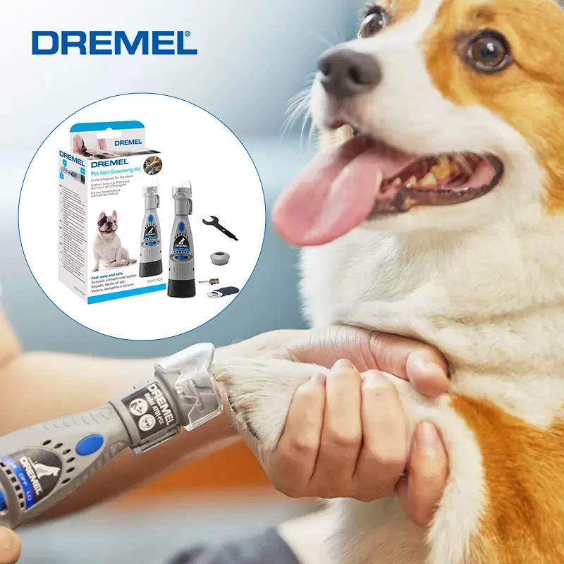 Dremel 7020 PGK Pet Nail Grinder Quiet Electric Dog Nail File Care Set  Safety Dog Nail Clippers Trimmers Tools Battery Powered