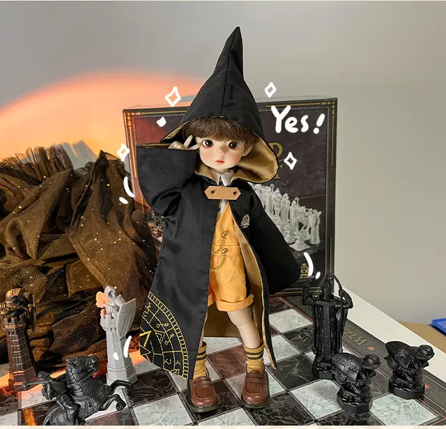 Novo 30cm bjd boneca bruxa feiticeiro traje roupas boneca mágico traje  bonecas uniforme da faculdade para